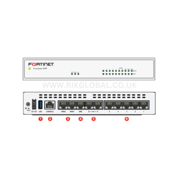 Fortinet 10 x GE RJ45 ports including 7 x Internal - FG-60F