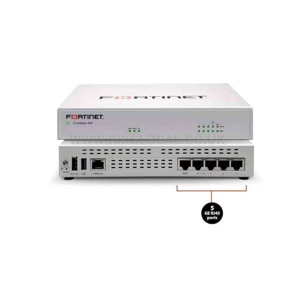 Fortinet 5 x GE RJ45 ports (including , 1) - FG-40F