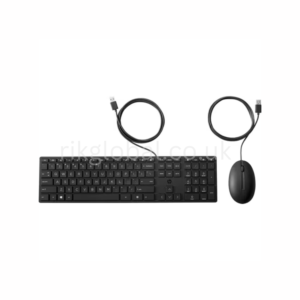 HP 320MK USB Wired Keyboard & Mouse Combo for Windows Notebooks - Ergonomic, Quiet & Optical
